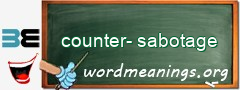 WordMeaning blackboard for counter-sabotage